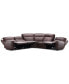 Фото #5 товара Dextan Leather 5-Pc. Sectional with 3 Power Recliners, Created for Macy's