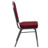 Фото #1 товара Hercules Series Crown Back Stacking Banquet Chair In Burgundy Fabric - Silver Vein Frame