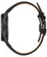 ფოტო #2 პროდუქტის Men's Automatic Sutton Black Leather Strap Watch 43mm, A Macy's Exclusive