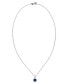 ფოტო #5 პროდუქტის Birthstone Cushion Halo Pendant Necklace in Silver Plate