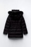 Semi-long puffer down jacket with hood