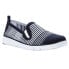 Фото #2 товара Propet Travel Fit Striped Slip On Womens Blue Sneakers Casual Shoes WAT044M-NWH