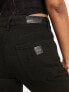 Armani Exchange ripped boyfriend fit jeans in black