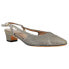 VANELi Aliz Metallic Slingback Pumps Womens Grey Dress Casual ALIZ250511