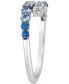 ფოტო #7 პროდუქტის Denim Ombré (5/8 ct. t.w.) & White Sapphire (1/5 ct. t.w.) Bypass Statement Ring in 14k White Gold