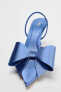 Satin high-heel shoes with bow