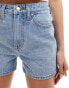 Lee Carol mom fit denim shorts in light wash Helle Waschung, W31 - фото #5