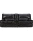 Фото #3 товара Binardo 99" 3 Pc Zero Gravity Leather Sectional with 2 Recliners and 1 Console, Created for Macy's