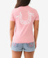 ფოტო #2 პროდუქტის Women's Embroidered Horseshoe Slim Crew Tee