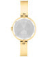 ფოტო #3 პროდუქტის Women's Bold Bangles Swiss Quartz Ionic Light Gold-Tone 2 Plated Steel Crystal Bangle Watch 28mm