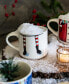 Snowman and Santa Stackable Mugs, Set of 4