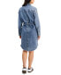 Фото #2 товара Women's Belted Long-Sleeve Denim Shirtdress