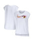 Women's White Chicago Blackhawks Greetings From Muscle T-shirt