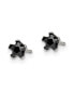 ფოტო #2 პროდუქტის Stainless Steel Polished Black Star CZ Stud Earrings