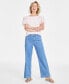 ფოტო #1 პროდუქტის Women's Patch-Pocket Wide-Leg Jeans, Created for Macy's