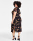 Фото #2 товара Trendy Plus Size Camo Midi Dress, Created for Macy's