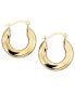 ფოტო #2 პროდუქტის Small Polished Tube Hoop Earrings in 10k Gold and White Gold
