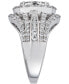 ფოტო #4 პროდუქტის Diamond Oval Cluster Halo Ring (2 ct. t.w.) in 14k White Gold