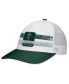 Men's White, Green Michigan State Spartans Retro Fade Snapback Hat