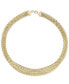 Фото #1 товара Italian Gold wide Mesh Graduated 18" Statement Necklace in 14k Yellow Gold (Also in 14k White Gold)