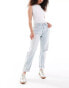 Фото #2 товара ASOS DESIGN Hourglass relaxed mom jean in light blue with rip