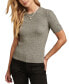 Фото #1 товара Women's Crewneck Short-Sleeve T-Shirt Sweater