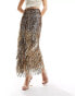 Фото #8 товара Miss Selfridge Premium gold sequin tasselled maxi skirt