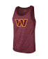 Men's Threads Terry McLaurin Heathered Burgundy Washington Commanders Player Name & Number Tank Top
