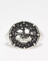 Фото #2 товара ASOS DESIGN winky face signet ring in silver tone