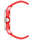 ფოტო #2 პროდუქტის Women's Analog Transparent Red Plastic with Rainbow Crystal Bracelet Watch, 40mm