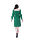 Фото #2 товара Women's Square-Neck Off Shoulder Elegant Midi Dress