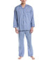 Фото #1 товара Brooks Brothers 2Pc Pajama Shirt & Pant Set Men's Blue Xl