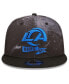 Фото #3 товара Men's Black Los Angeles Rams Ink Dye 2022 Sideline 9FIFTY Snapback Hat
