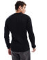 ASOS DESIGN essential muscle fit knitted rib polo neck jumper in black