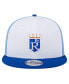 Фото #3 товара Men's White/Light Blue Kansas City Royals 2024 Batting Practice 9Fifty Snapback Hat