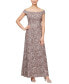 ფოტო #1 პროდუქტის Petite Sequin-Lace Off-The-Shoulder Gown