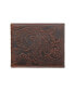 Фото #1 товара Men's Western Embossed Leather Bifold Wallet