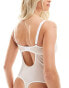 Ivory Rose Fuller Bust Bridal Vienna DD-G mesh lace bodysuit in white