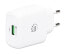 Фото #1 товара Manhattan Wall/Power Mobile Device Charger (Euro 2-pin) - USB-A Port - Output: 1x 18W (Qualcomm Quick Charge) - White - Phone Charger - Three Year Warranty - Box - Indoor - AC - 12 V - White