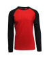 Men's Long Sleeve Thermal Shirt with Contrast Raglan Trim on Sleeves