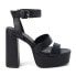 Фото #1 товара BEACH by Matisse Savage Platform Block Heels Womens Black Dress Sandals SAVAGE-