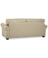 Фото #35 товара Orid 77" Full Roll Arm Leather Sleeper, Created for Macy's