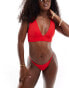 Фото #1 товара ASOS DESIGN Maya mix and match high apex triangle bikini top in red