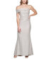 ფოტო #1 პროდუქტის Women's One Shoulder Side Tucked Gown