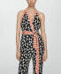 Фото #2 товара Women's Printed Bow Detail Jumpsuit