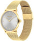 ფოტო #2 პროდუქტის Women's Exceptional Gold-Tone Stainless Steel Mesh Bracelet Watch 37mm