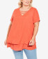 Фото #1 товара Plus Size Marion Caged Tunic Top
