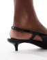 Pull&Bear kitten heel slingback in black