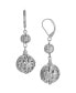 ფოტო #1 პროდუქტის Silver-Tone Filigree Bead Drop Earrings