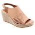 Softwalk Hixson S2207-749 Womens Beige Leather Wedges Sandals Shoes